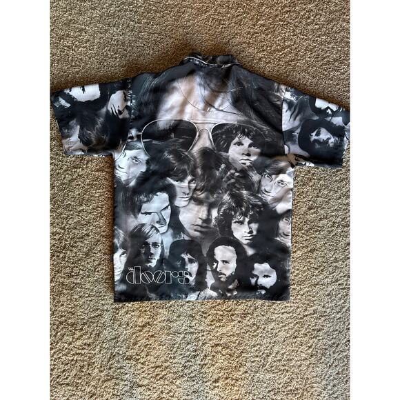 Vintage 2002 The Doors Oversized L AOP Polyester Button Up Short Sleeve - Picture 4 of 6